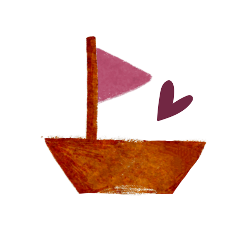 Sluitzegel rond zeilbootje roze | 25 stuks